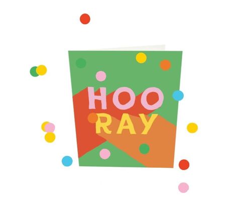 Konfetti Karten - Hoo Ray