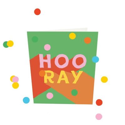 Tarjetas de konfetti - Hoo Ray