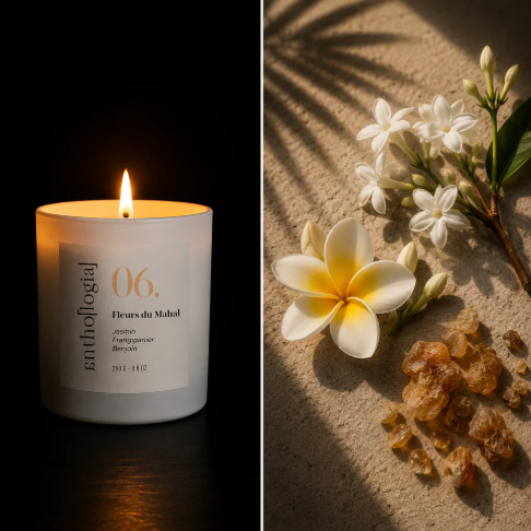 Scented vegetable candle - 06.Mahal Flowers (250g/60h)