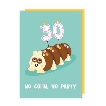 Lot de 6 cartes d'anniversaire Colin la chenille 30e anniversaire