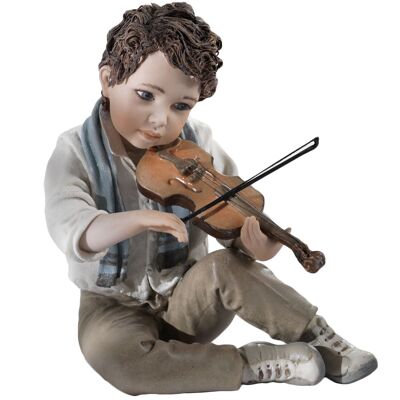 Figura de porcelana Tamino con violín.