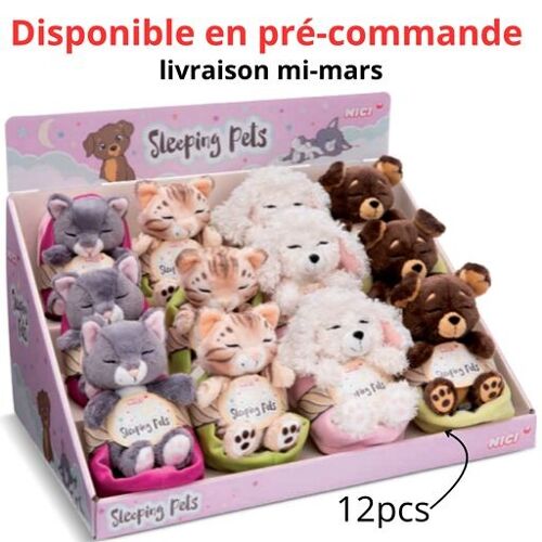 - Display Pastel toy Sleeping Pets 12cm