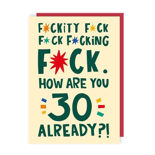 Funny Fuckity Fuck 40th Birthday Card Pack of 6