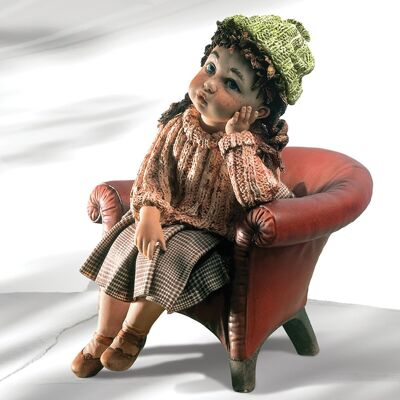 Porcelain figurine Francesca in an armchair