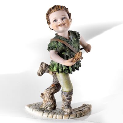 Statuina in porcellana Peter Pan