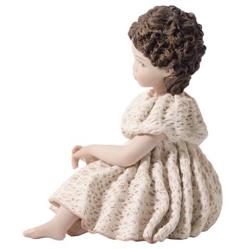 Figurine en porcelaine Sabrina, fille en robe de dentelle rose 6
