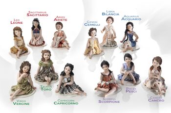 Figurines du zodiaque en porcelaine : Capricorne 9