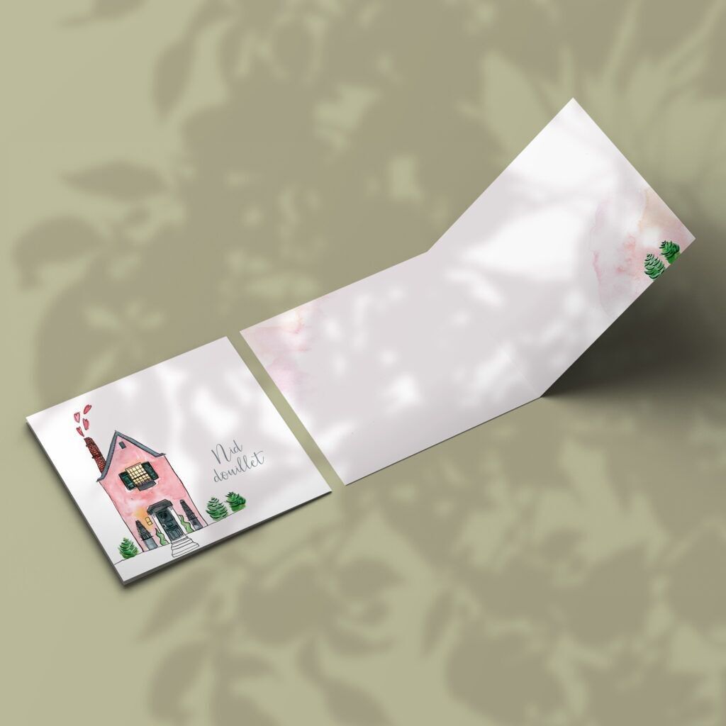 Gemütliche Nestkarte