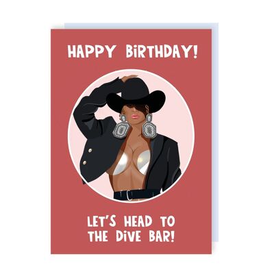 Paquete de 6 tarjetas de cumpleaños de Celebrity Beyonce Texas Hold 'Em