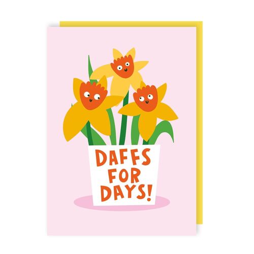 Daffs For Days Daffodils Easter Card Pack of 6