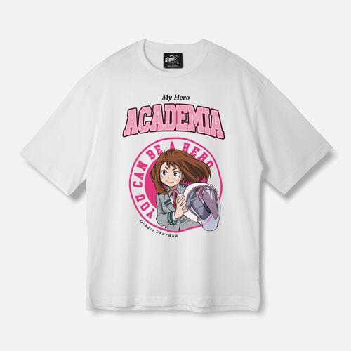 T-Shirt Femme Oversize My Hero Academia - Licence Officielle - 100% Coton - Imprimé en France