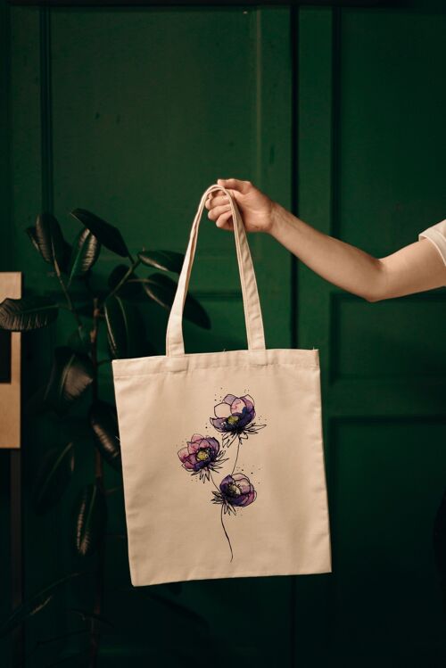 Tote bag Anémones