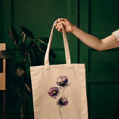 Borsa tote con anemoni