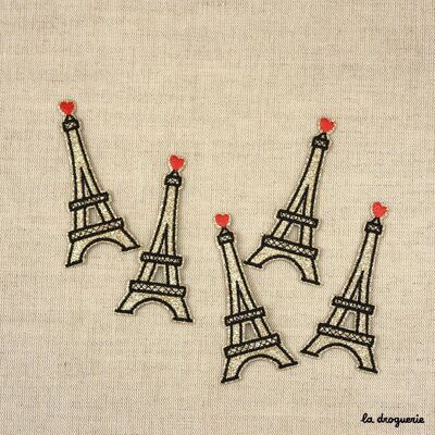 Parche Torre Eiffel Glitter 90 mm