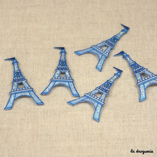 Ecusson Paillette Tour Eiffel 78 mm