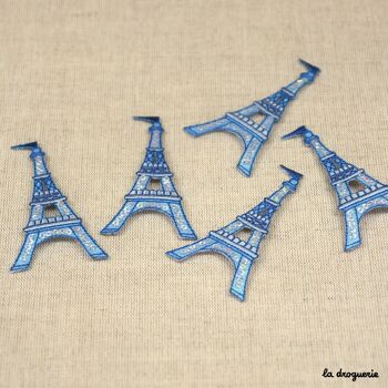 Ecusson Paillette Tour Eiffel 78 mm 1