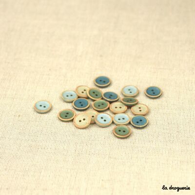 Bottone perlato in bosso 15 mm