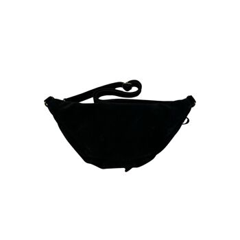 SAC BANANE CUIR DAIM JADE NOIR 2