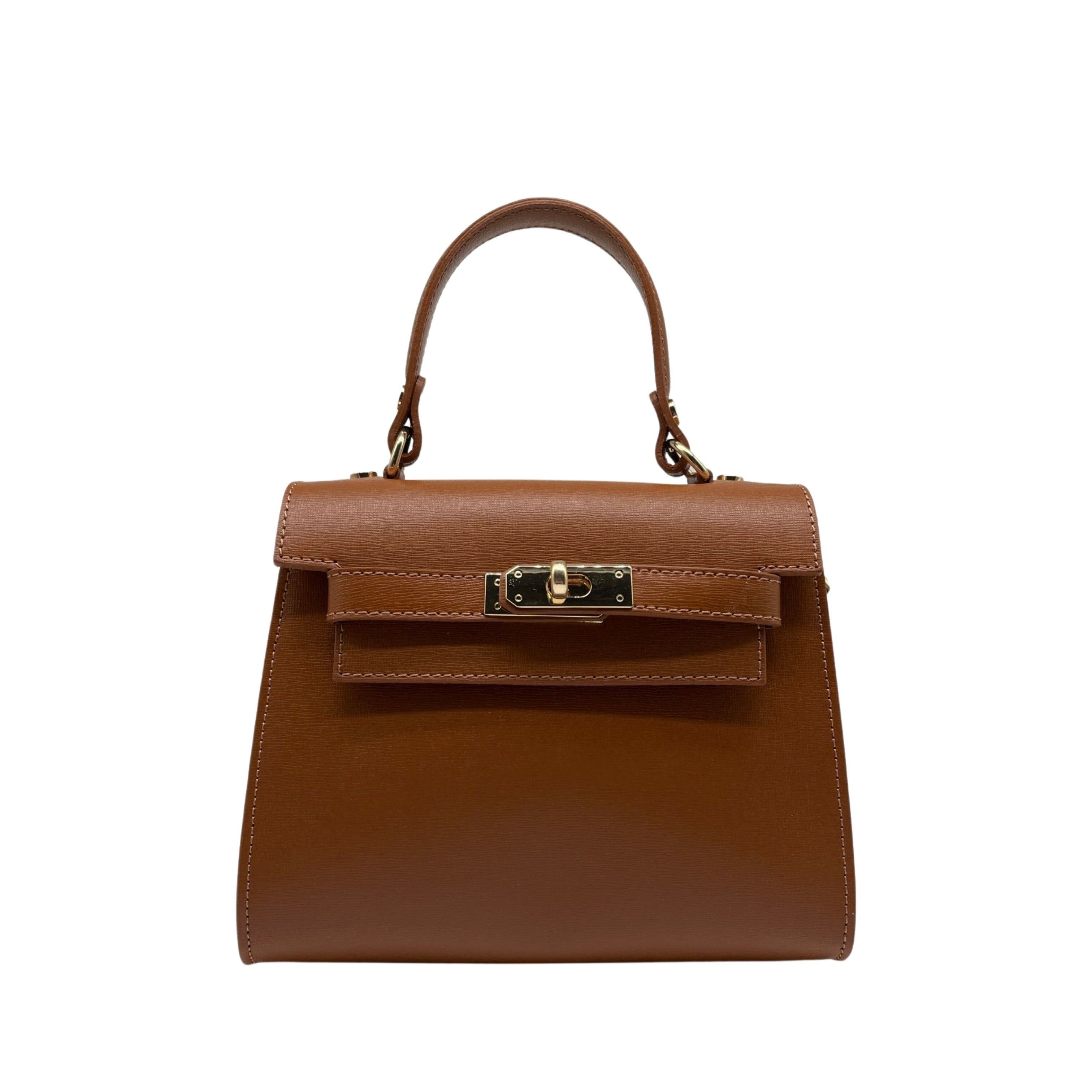 BORSA SAFIANO JACQUELINE IN PELLE CAMMELLO