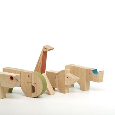 Handgefertigtes Magnetspielzeug aus Holz - Animal Kingdom LITES - Einzelspielzeug