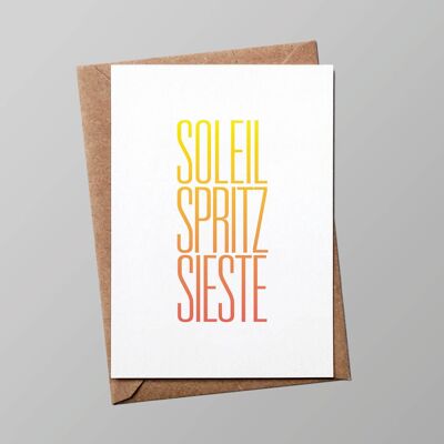 Biglietto di auguri: “Sun spritz siesta” (con busta)