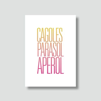 Carte vacances : "Cagoles Parasol aperol" 1