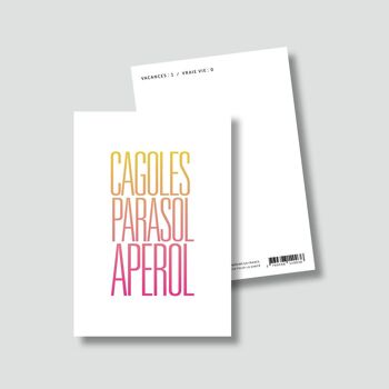 Carte vacances : "Cagoles Parasol aperol" 2