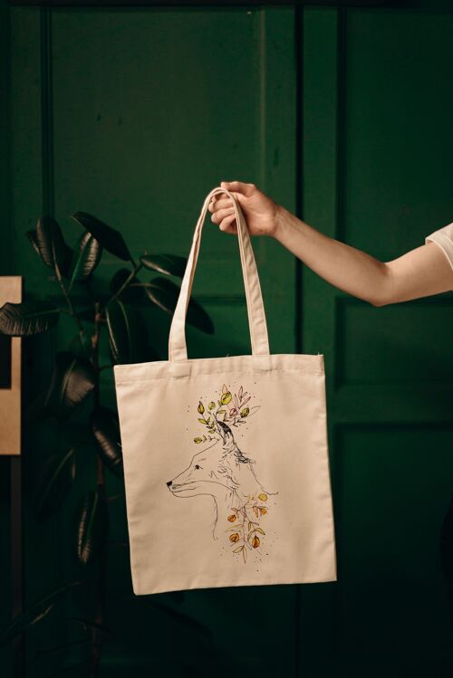 Tote bag Renard végétal