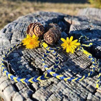 Duo de bracelets assortis - Bleu et Jaune 2