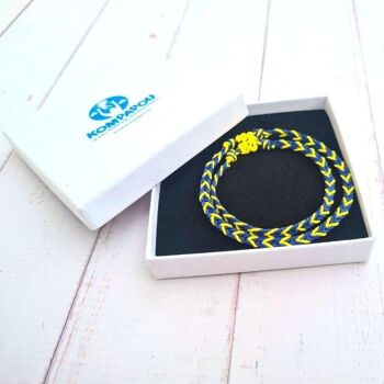 Duo de bracelets assortis - Bleu et Jaune 3