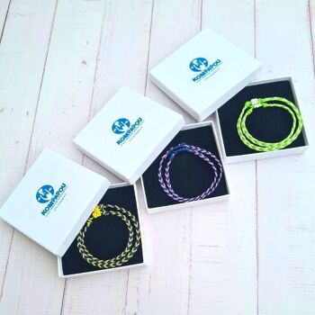 Duo de bracelets assortis - Bleu et Jaune 6