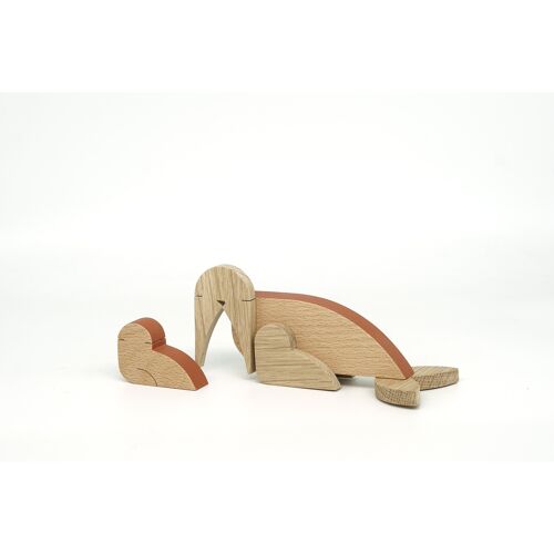 Wooden Handmade Magnetic Toys ESNAF - Polar Stories Collection - Walrus and Its Baby