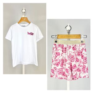 Ensemble t-shirt en coton et short imprimé pour fille