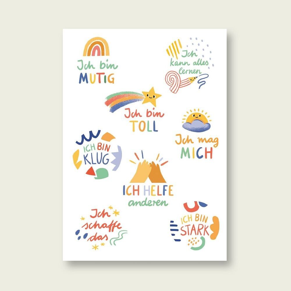 Affermazioni da cartolina Consapevolezza per i bambini