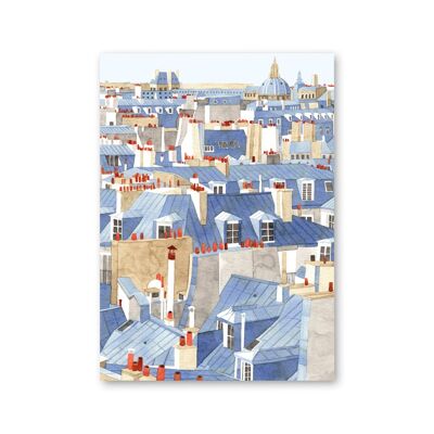 Leeres A6-Notizbuch „Dächer von Paris“.
