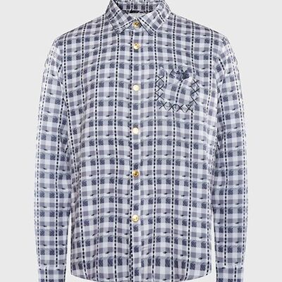 Camicia abbottonata a maniche lunghe scozzese eterna