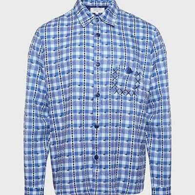 Camicia abbottonata a maniche lunghe scozzese eterna