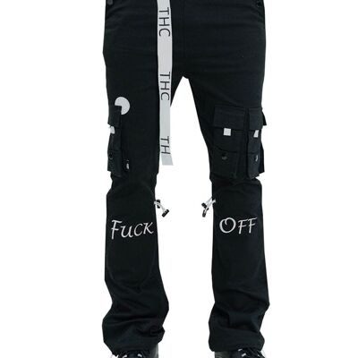 F Off Pull Stacked Cargo Pants Joggers