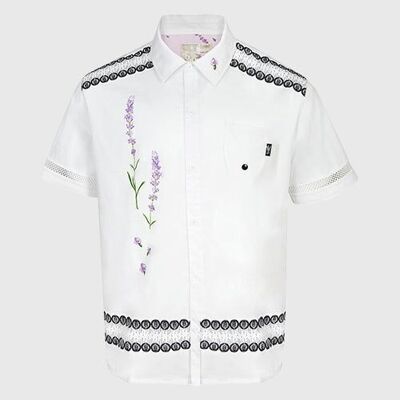 Camicia button down Valensole lavanda SS