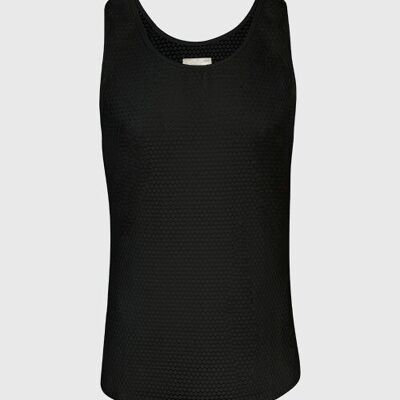 Lavender Mesh Ganzie String Vest