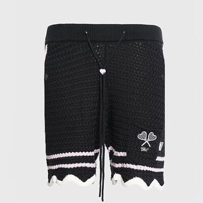 Shorts de punto de croché de Racket Club