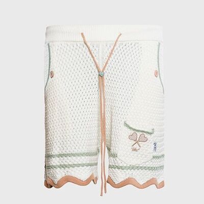 Shorts de punto de croché de Racket Club