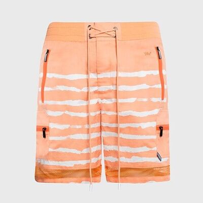 Boardshorts utilitarios con línea de malla