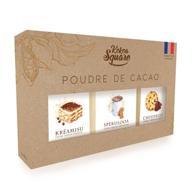 Coffret poudre de cacao  pour chocolat chaud - Les chocolats gourmands