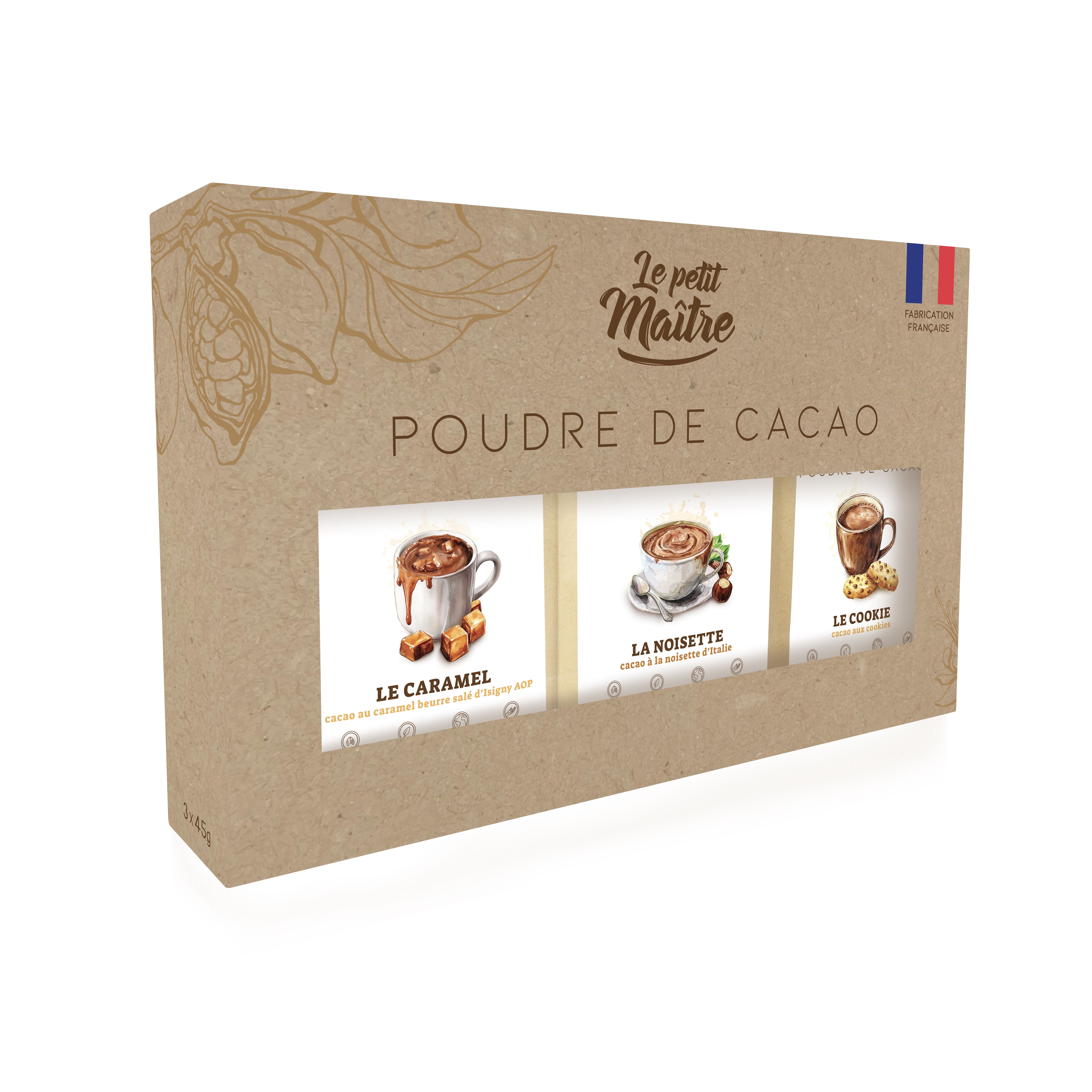 Caja de cacao en polvo para chocolate caliente - Chocolates gourmet