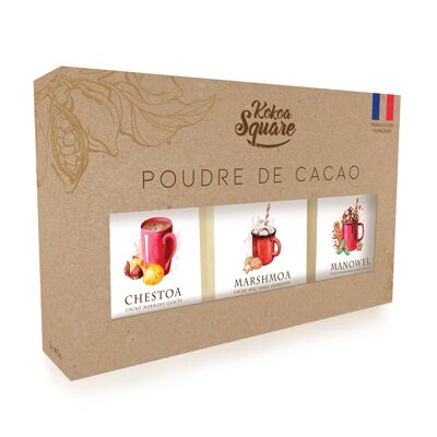 Coffret poudre de cacao  pour chocolat chaud - Le bon chocolat chaud