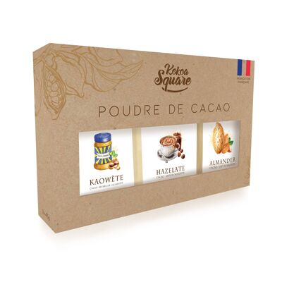 Caja de cacao en polvo para chocolate caliente - Cacaos de cáscara blanda