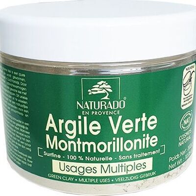 Maceta rígida arcilla verde Montmorillonita 300 g Cosmos Natural