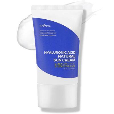 ISNTREE Crème Solaire Naturelle à l'Acide Hyaluronique 50 ml