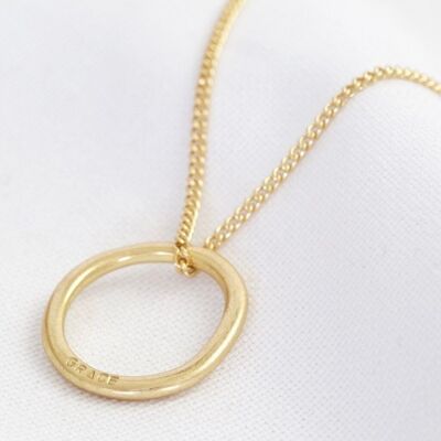 Hoop-Halskette im Bio-Stil in Gold